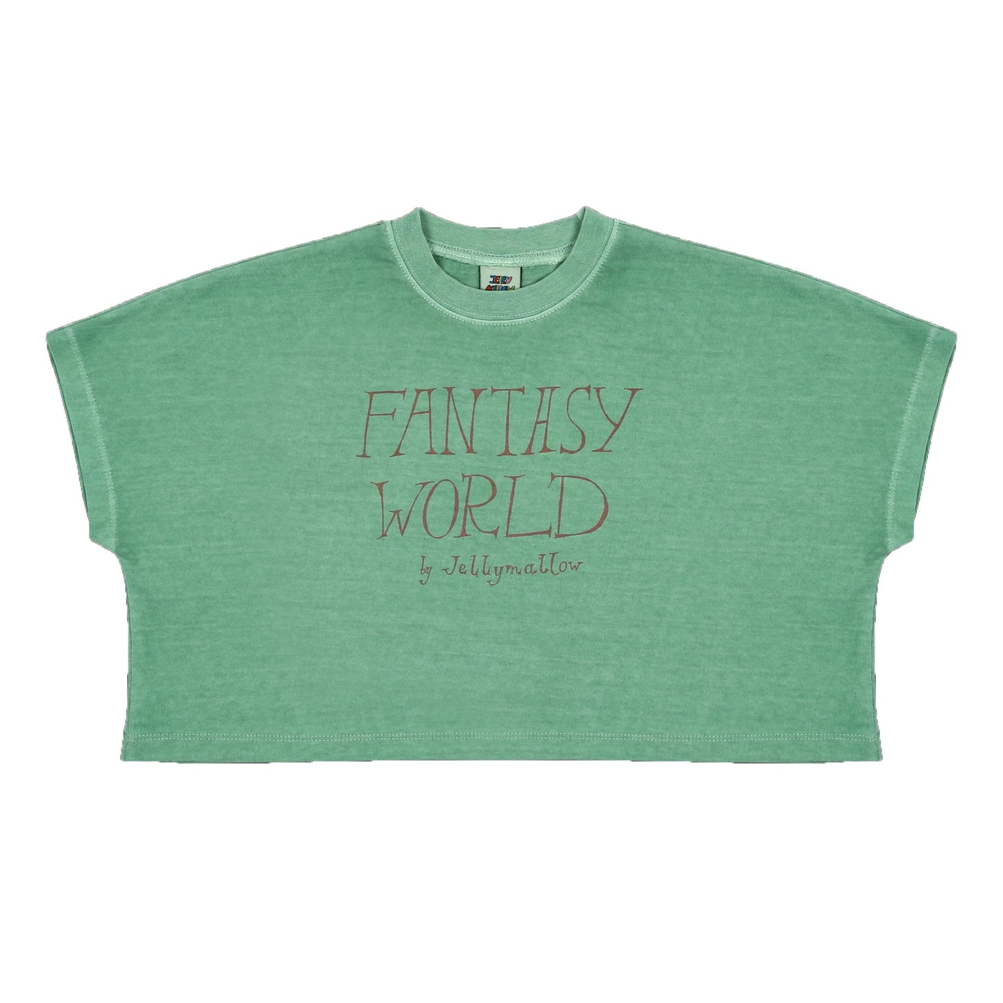 女童绿色Logo棉T恤