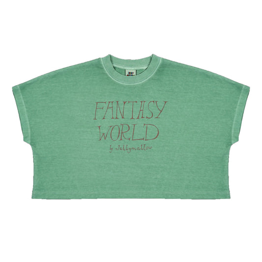 女童绿色Logo棉T恤