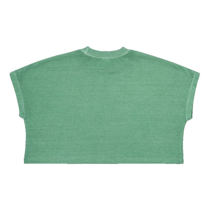 女童绿色Logo棉T恤