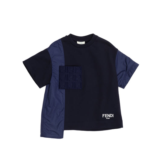 男童藏青色Logo棉T恤