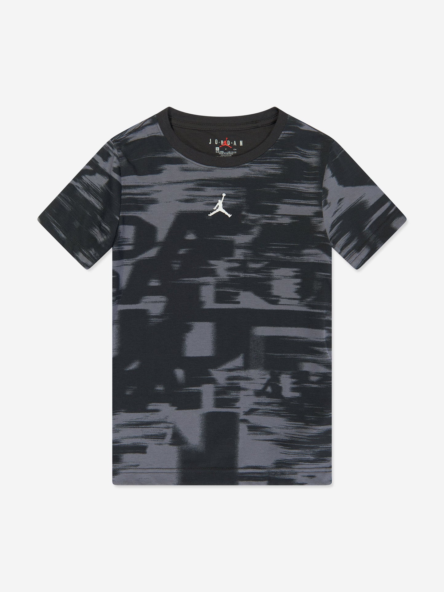 男童 MVP Jordan Motion AOP T 恤（黑色）