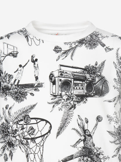 Jordan Boys Sports Sketch T-Shirt in White