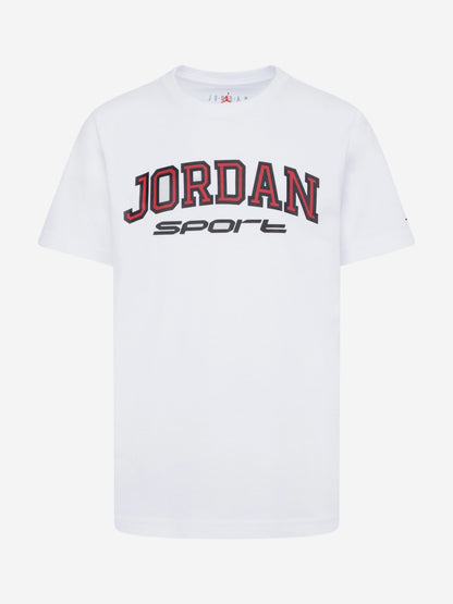Boys Sport Logo T-Shirt in White