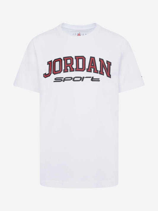Boys Sport Logo T-Shirt in White