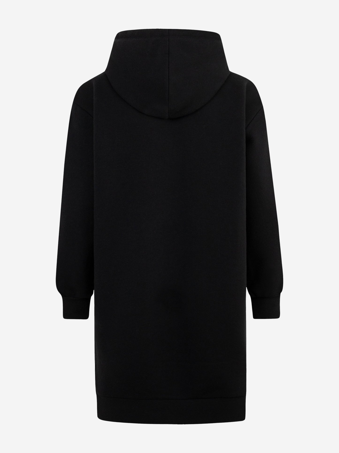 Girls Hooded Sweater Dress in Black