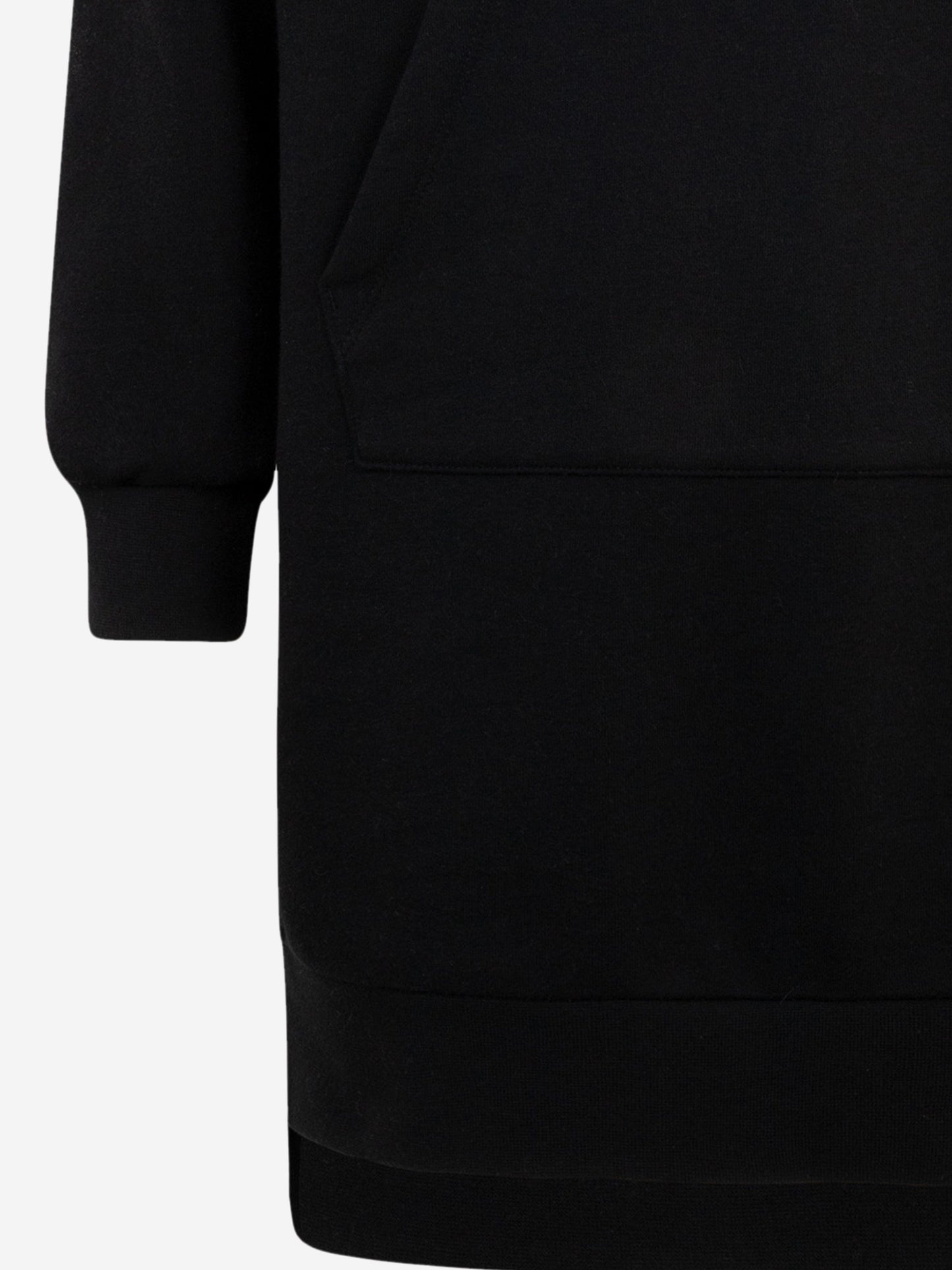 Girls Hooded Sweater Dress in Black