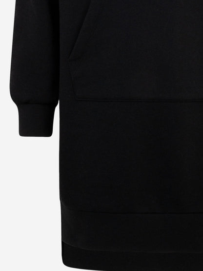 Girls Hooded Sweater Dress in Black