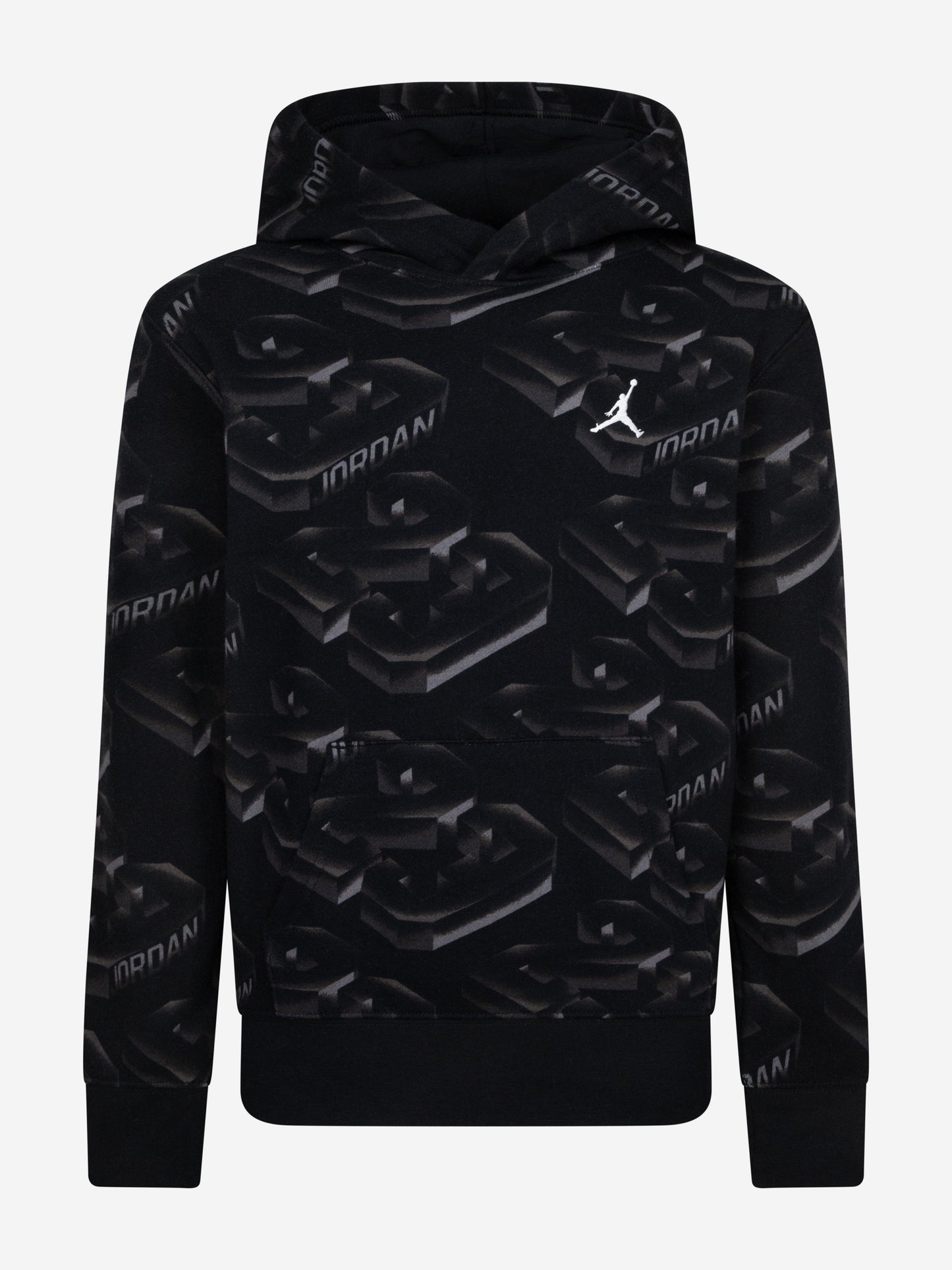 Boys 23 Fade Away Hoodie in Black