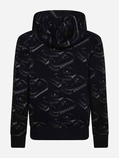 Boys 23 Fade Away Hoodie in Black