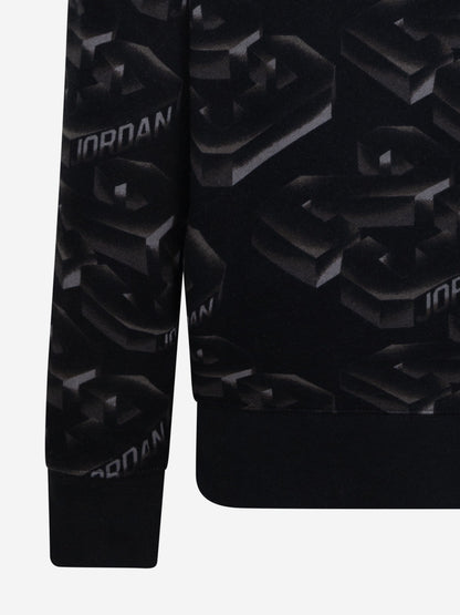 Boys 23 Fade Away Hoodie in Black