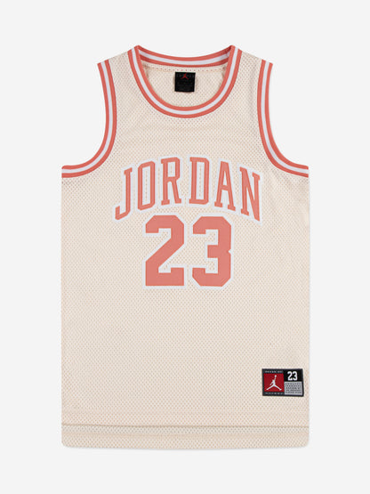 Kids Jordan 23 Jersey in Beige