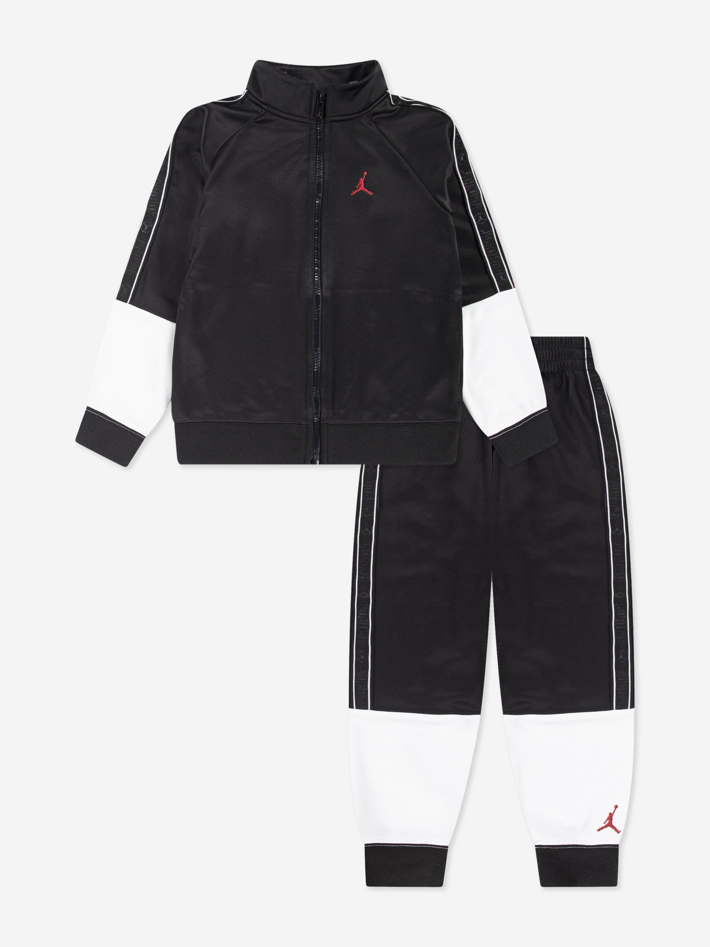 Kids Colourblock Tricot Taping Tracksuit in Black
