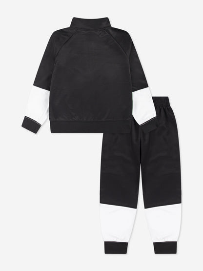 Kids Colourblock Tricot Taping Tracksuit in Black