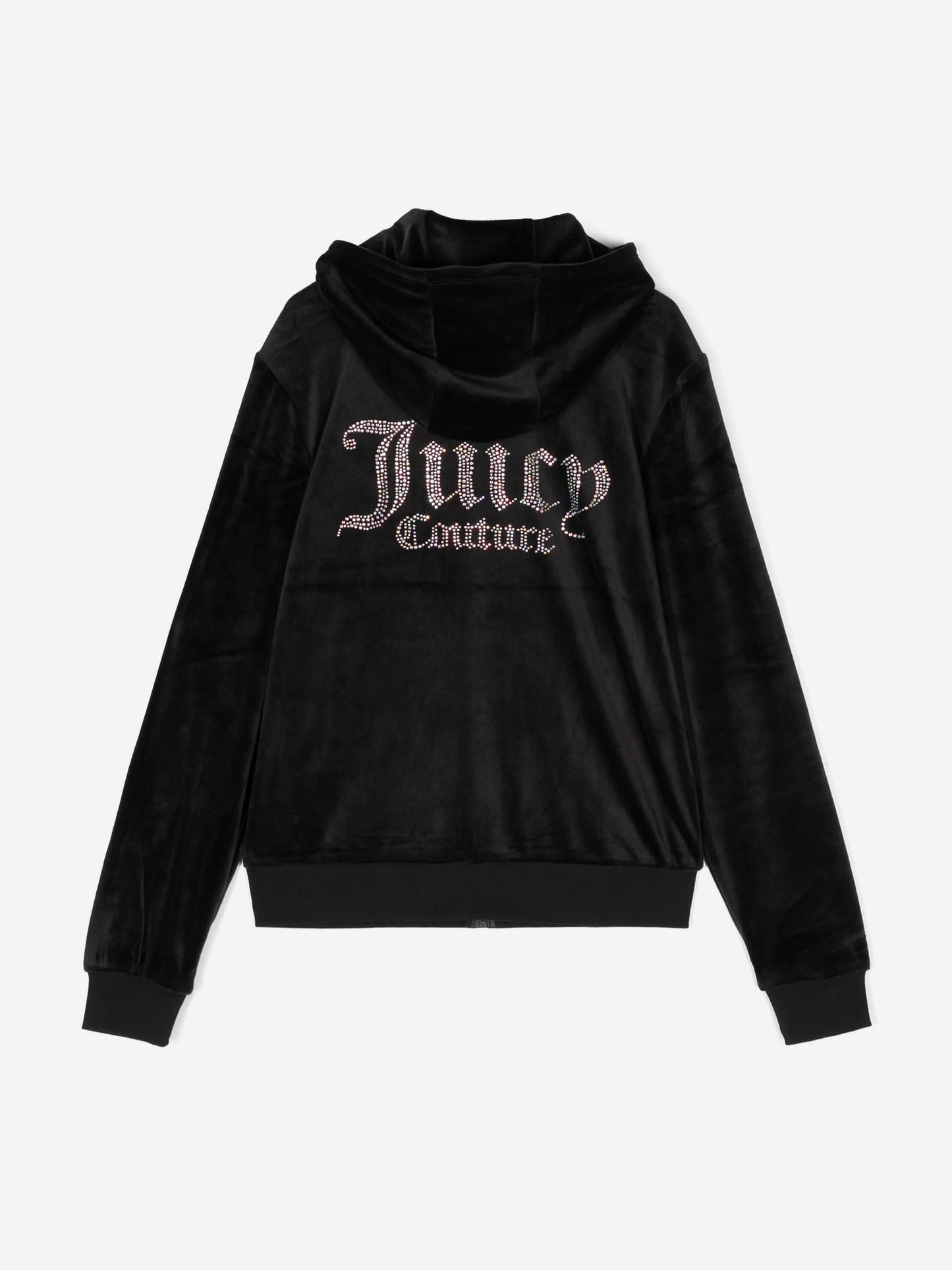 Juicy Couture 女童 Diamante Logo 拉链上衣（黑色）