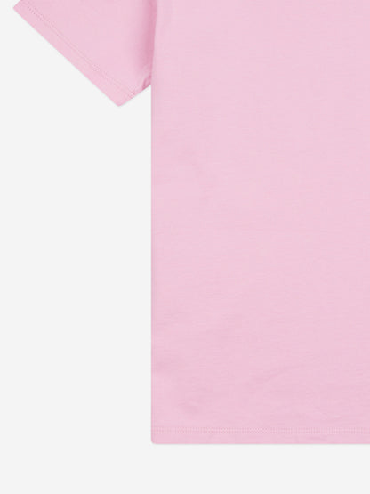 Juicy Couture Girls Diamante Logo Fitted T-Shirt in Pink
