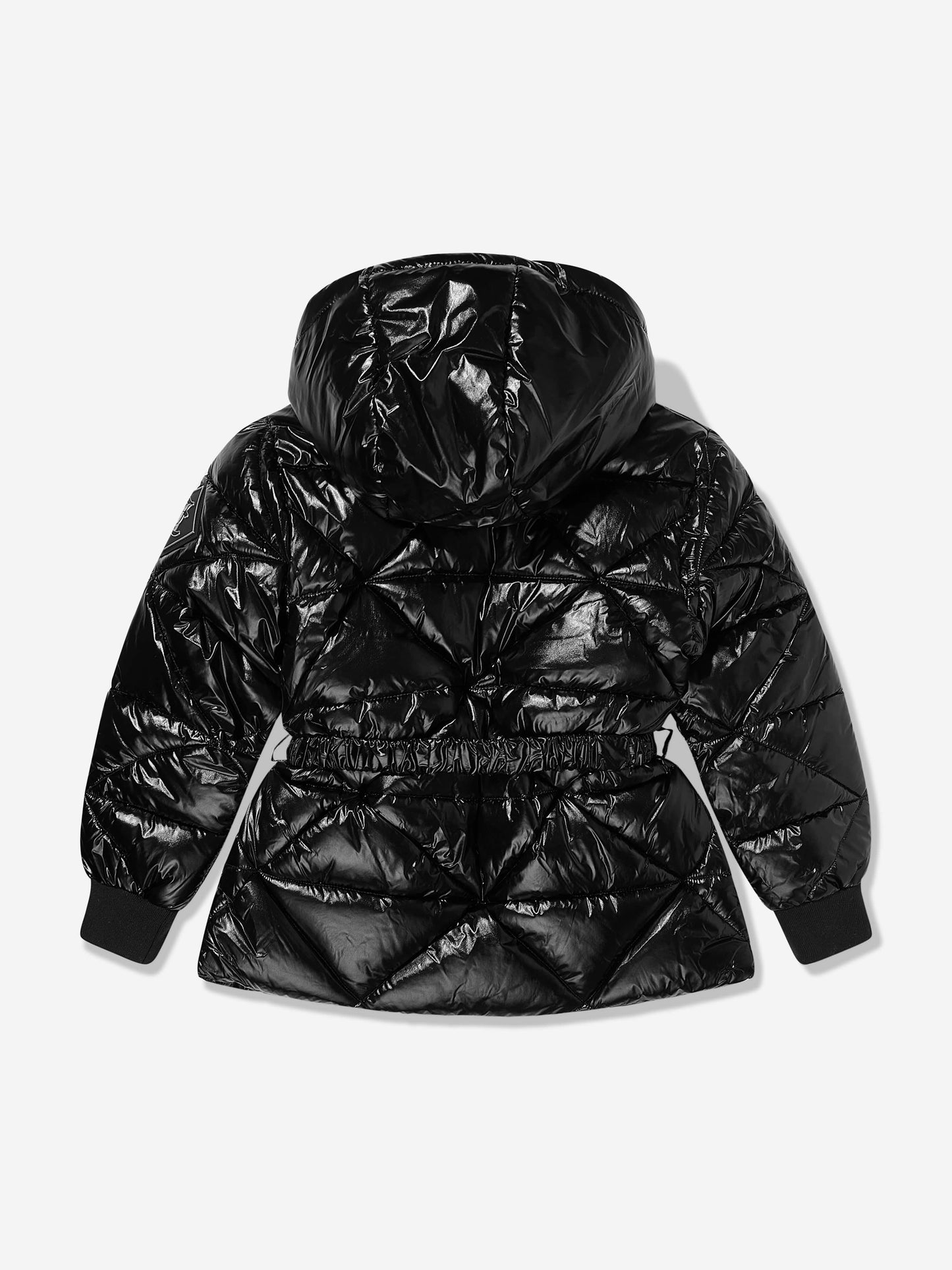 Juicy Couture 女童高亮系带羽绒夹克（黑色）