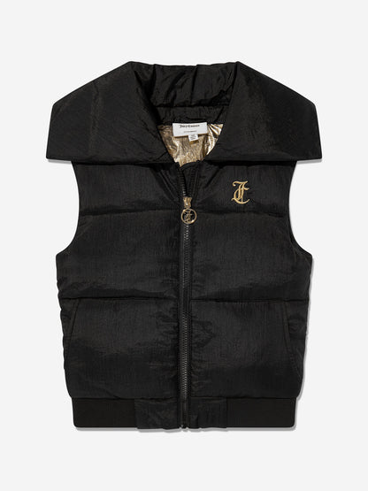 Juicy Couture 女童 Diamante Logo 背心（黑色）