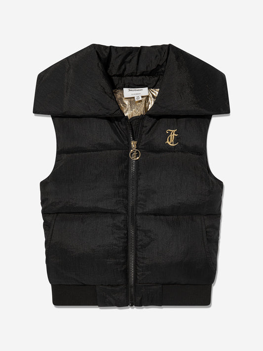 Juicy Couture 女童 Diamante Logo 背心（黑色）