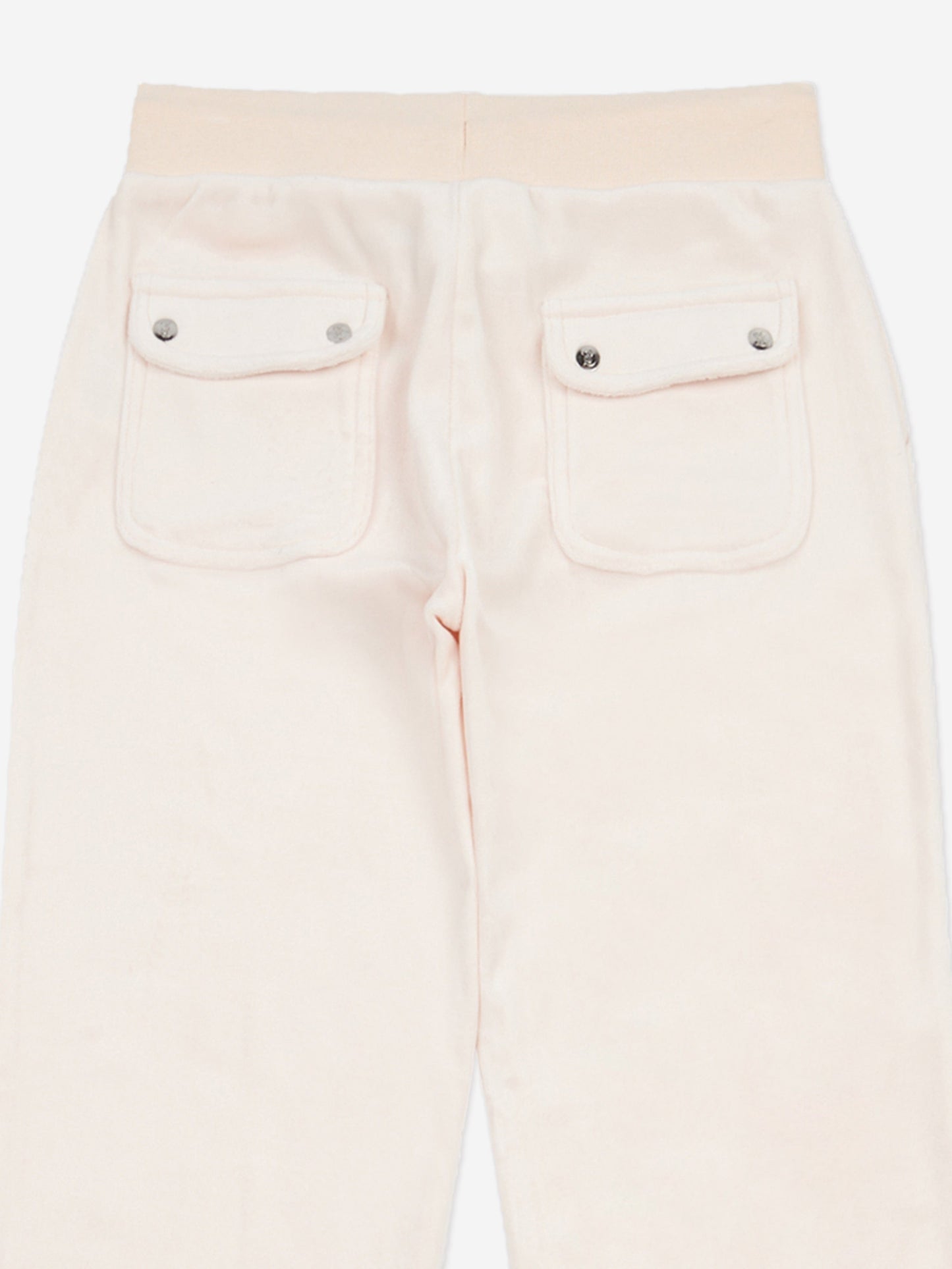 Girls Tonal Velour Zip Up Top in Beige