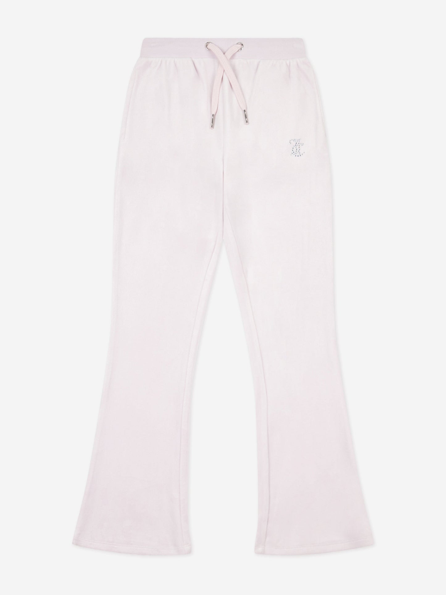 Girls Diamante Bootcut Joggers in Purple