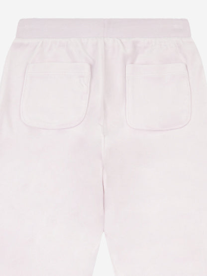 Girls Diamante Bootcut Joggers in Purple