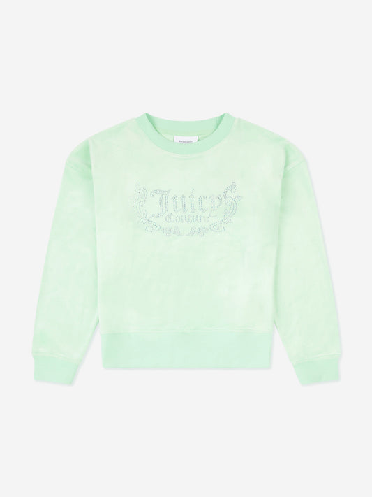 Girls Crew Neck Sweatshirt in Green