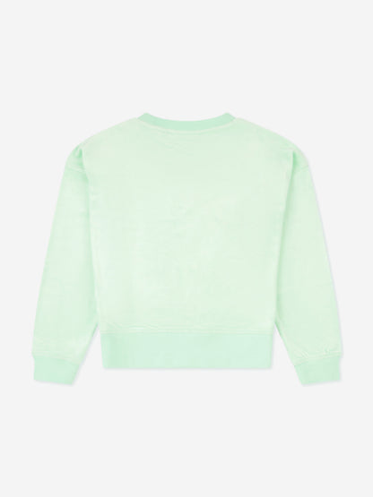 Girls Crew Neck Sweatshirt in Green