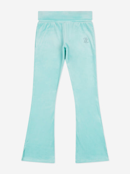 Girls Fold Over Waist Joggers in Blue