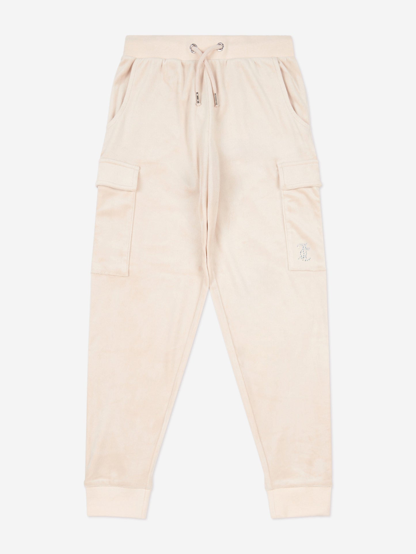 Girls Cargo Cuffed Joggers in Beige