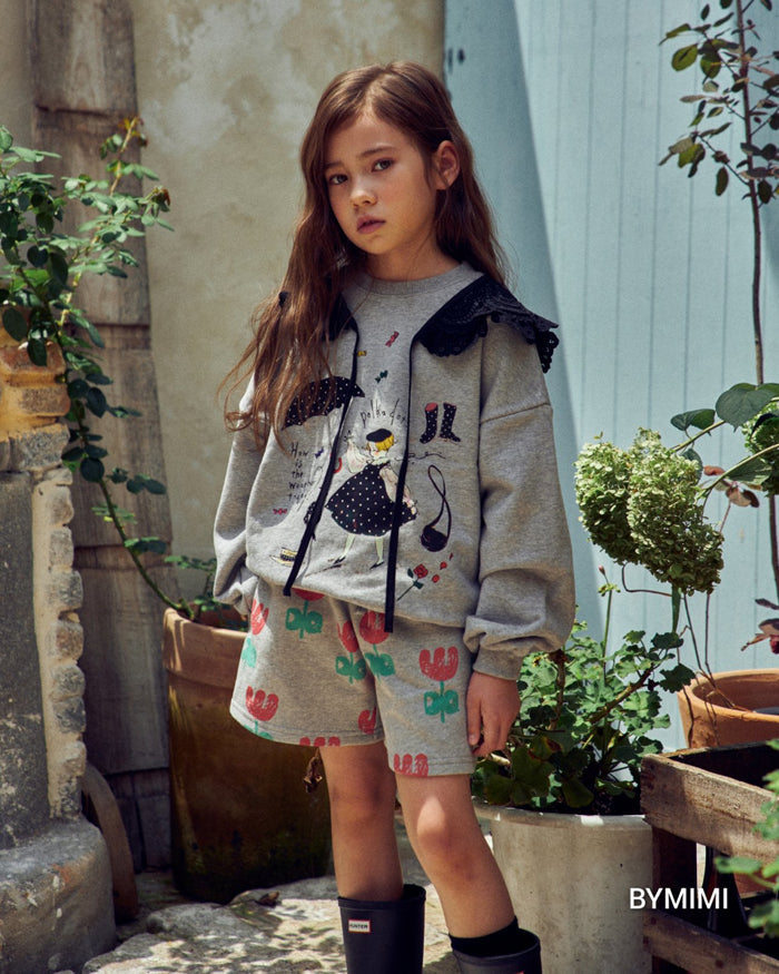 女童黑色可拆卸衣领