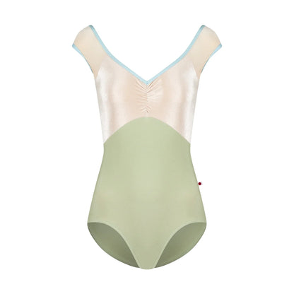 女士绿色"Elli/N-Ginko/V-Buttermilk/N-Mirror"芭蕾舞连体衣