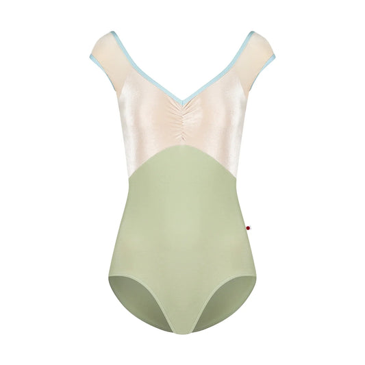 女士绿色"Elli/N-Ginko/V-Buttermilk/N-Mirror"芭蕾舞连体衣