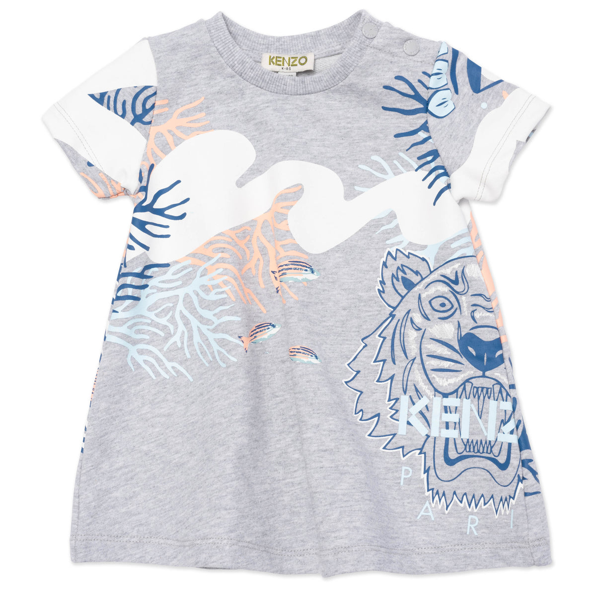 Baby Girls Grey Cotton Dress
