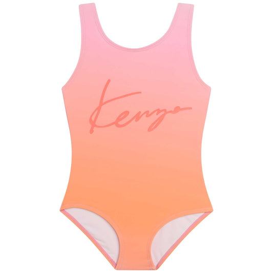 女童粉色Logo泳衣