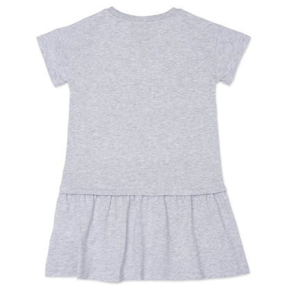Girls Grey Elephant Cotton Dress