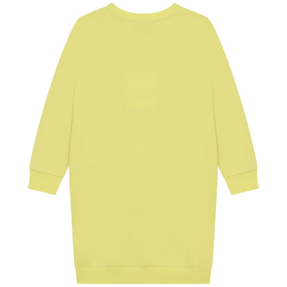 女童黄色虎头卫衣连衣裙