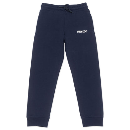Girls Navy Cotton Trousers