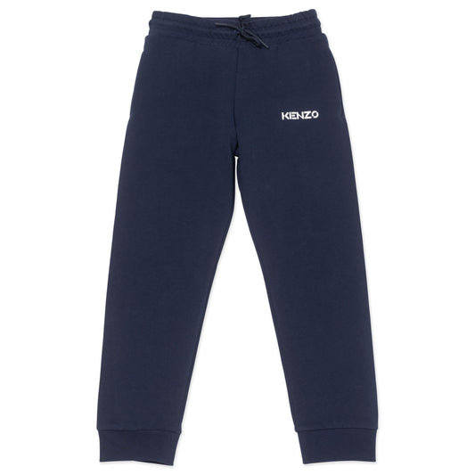 Girls Navy Cotton Trousers