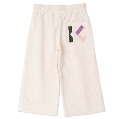 Girls Beige Cotton Trousers