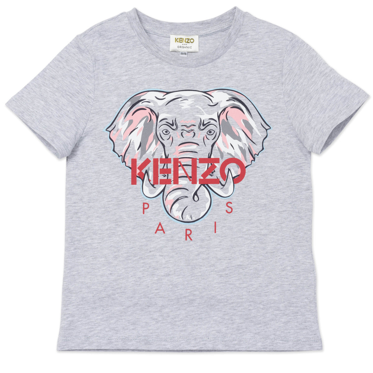Girls Grey Elephant Cotton T-Shirt