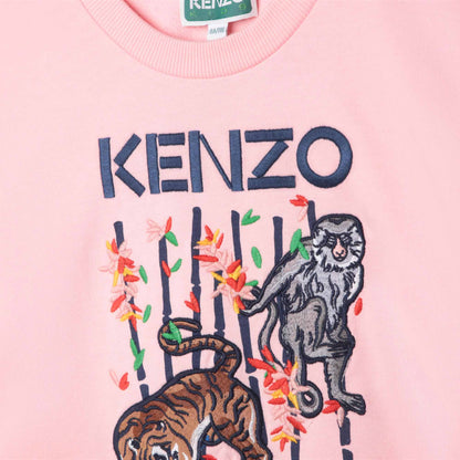 女童粉色Logo棉卫衣