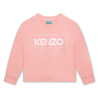 女童粉色Logo棉卫衣