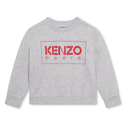 女童灰色Logo棉卫衣
