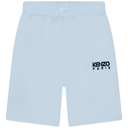 男童蓝色Logo棉短裤