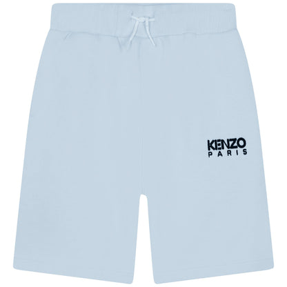 男童蓝色Logo棉短裤