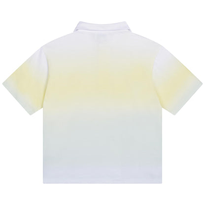 男童白色Logo棉Polo衫