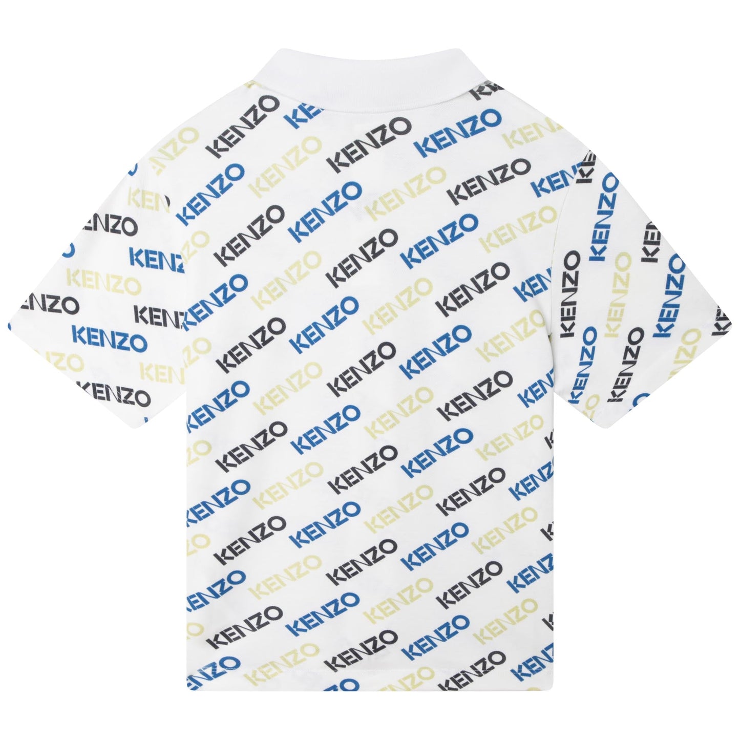 男童白色Logo棉Polo衫