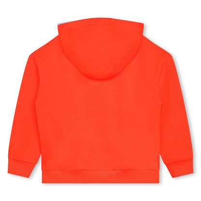 男童红色Logo连帽棉卫衣