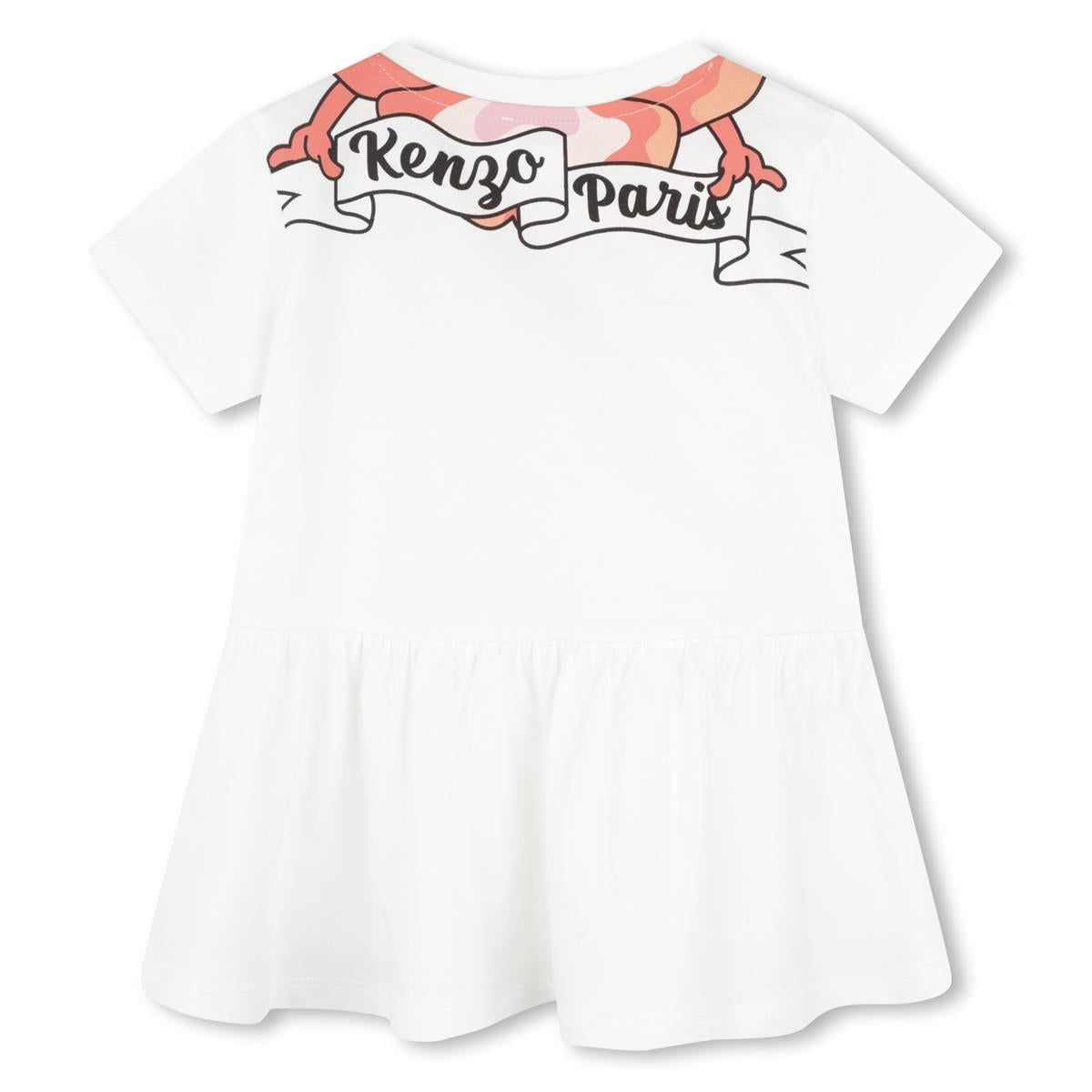 女婴白色棉连衣裙