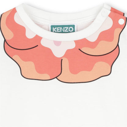 女婴白色棉连衣裙